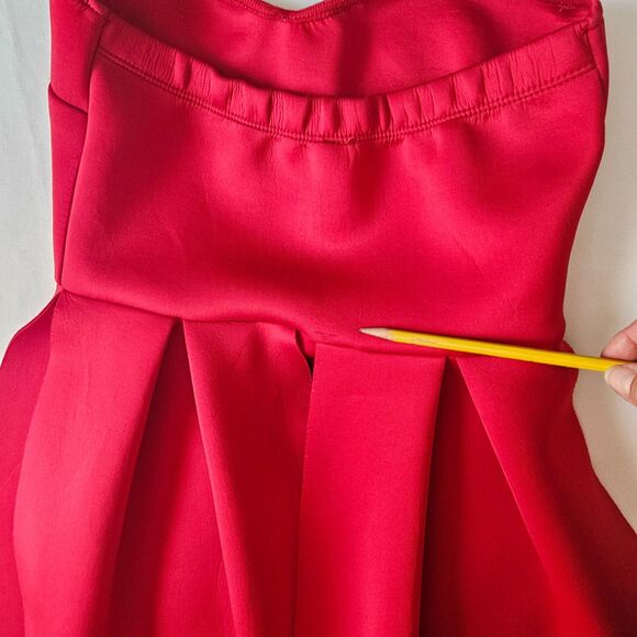 AKIRA Formal Red Statement Bodycon Rose Petal FORMAL Dress SMALL MEDIUM Prom - Picture 11 of 14